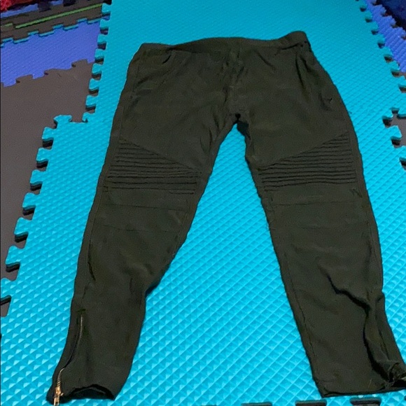 Moto style Forest green pants size Large - Picture 1 of 3